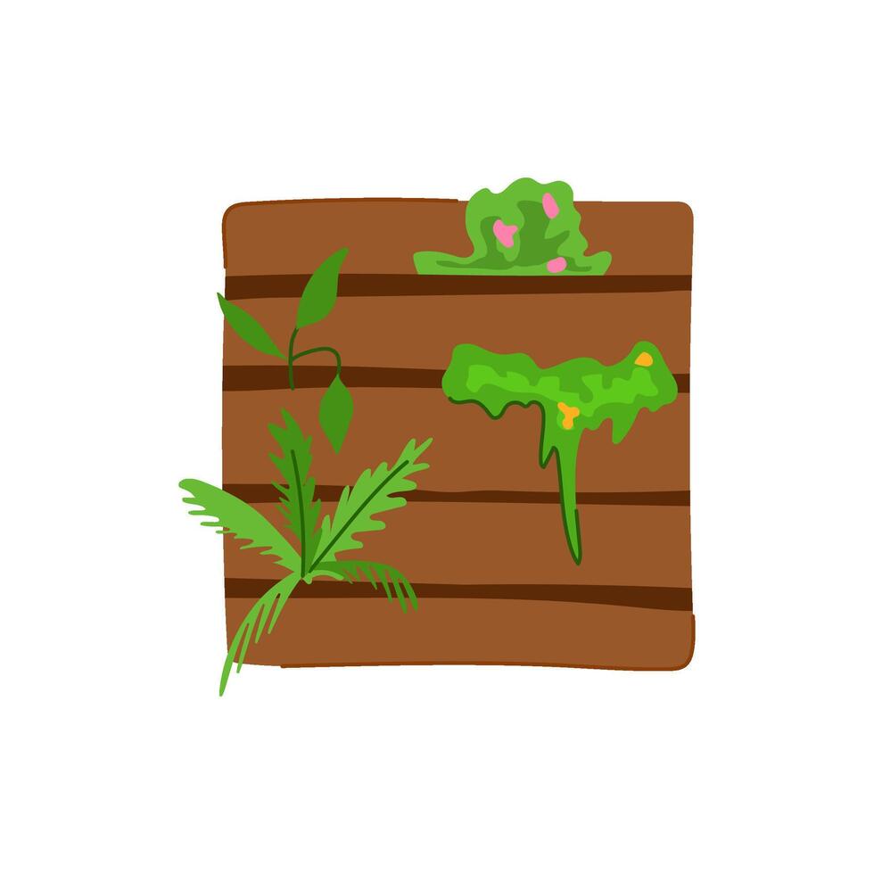 grow indoor vertical garden cartoon illustration vector