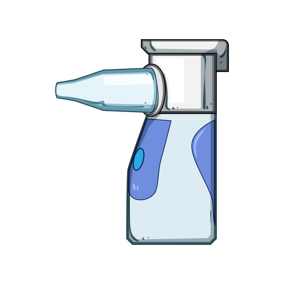 device inhaler portable item cartoon illustration vector