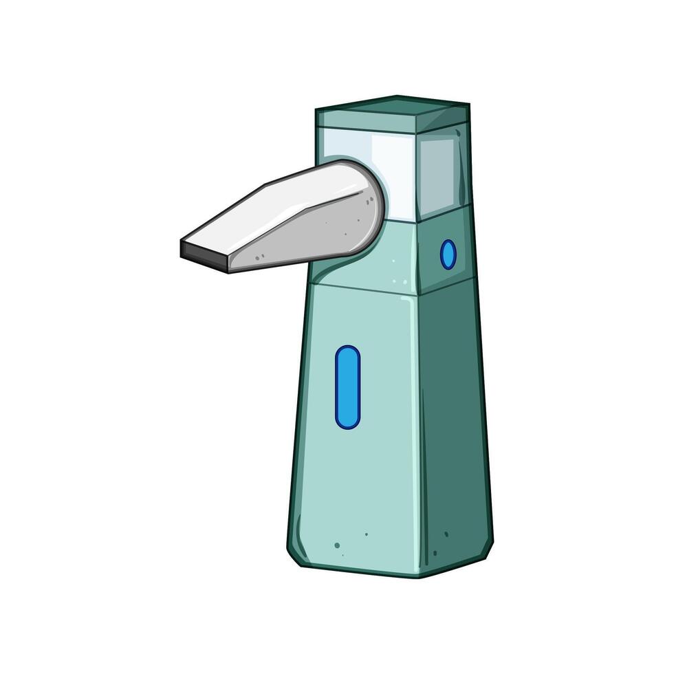 allergy inhaler portable cartoon illustration vector