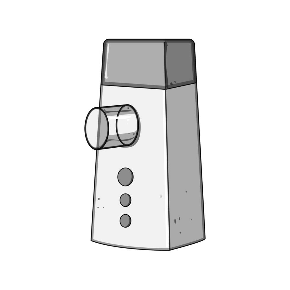 therapy inhaler portable cartoon item vector