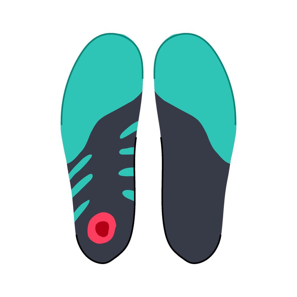 breathable insoles cartoon illustration vector