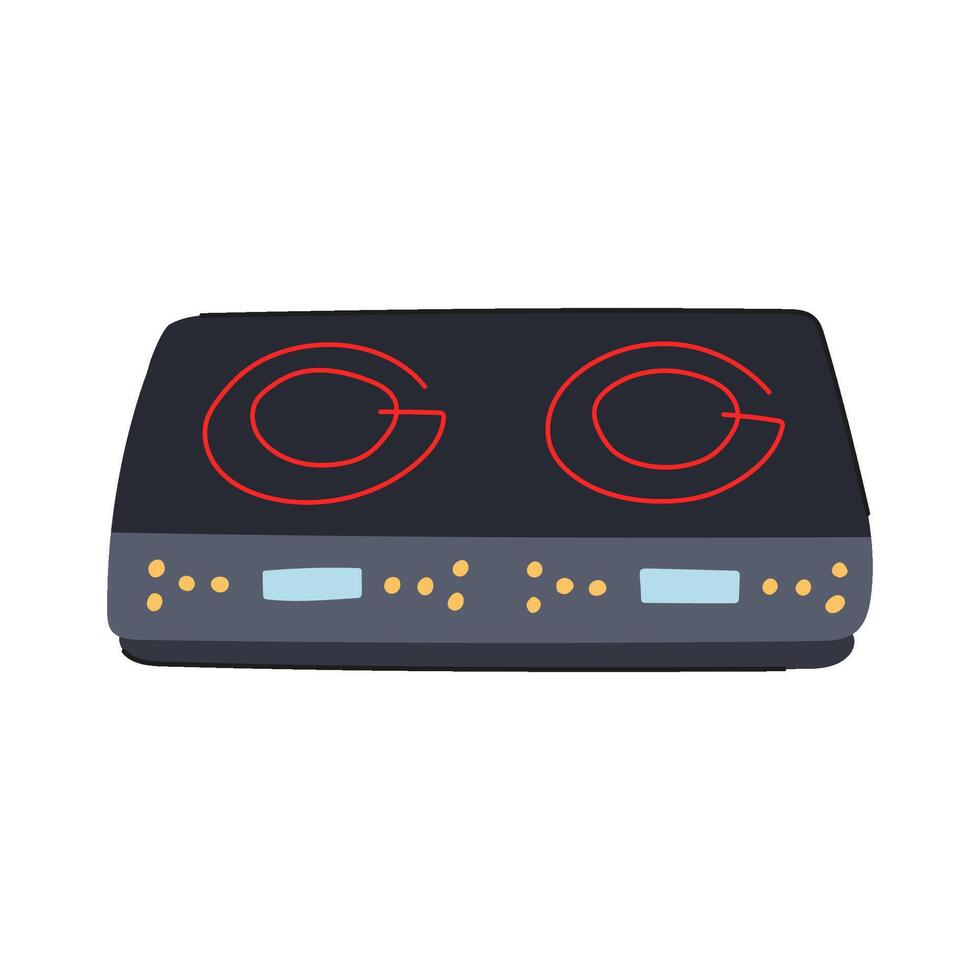 cookware introduction cooktop cartoon illustration vector