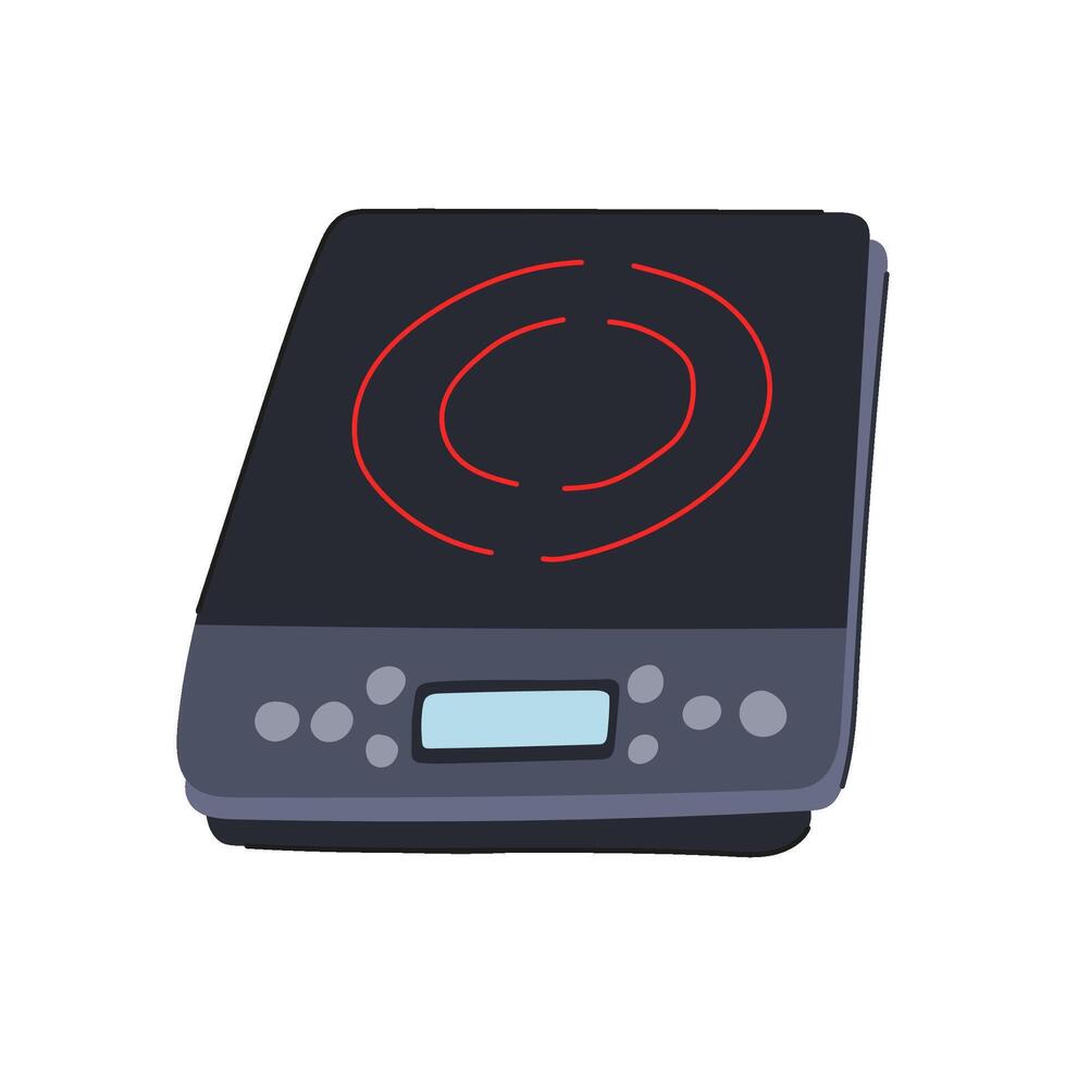 temperature introduction cooktop cartoon illustration vector