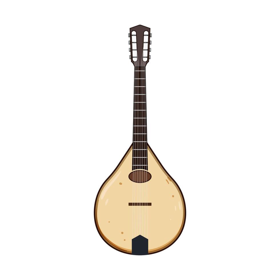 strings mandolin item cartoon illustration vector