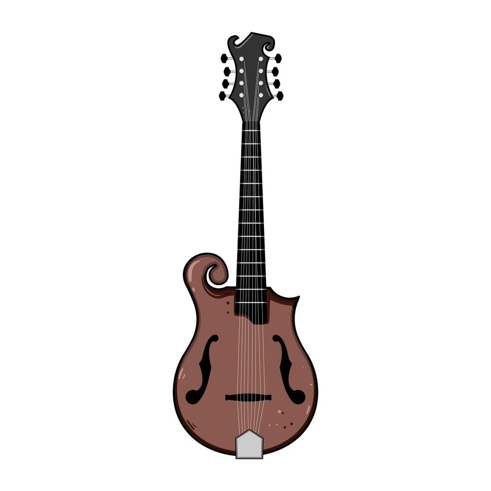 tuning mandolin cartoon illustration item vector