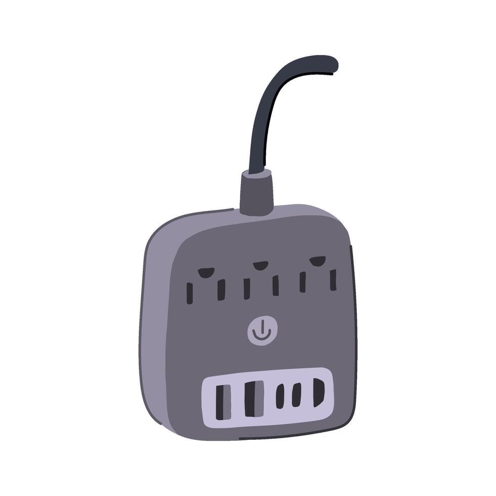 dock multi device charging item cartoon illustration vector