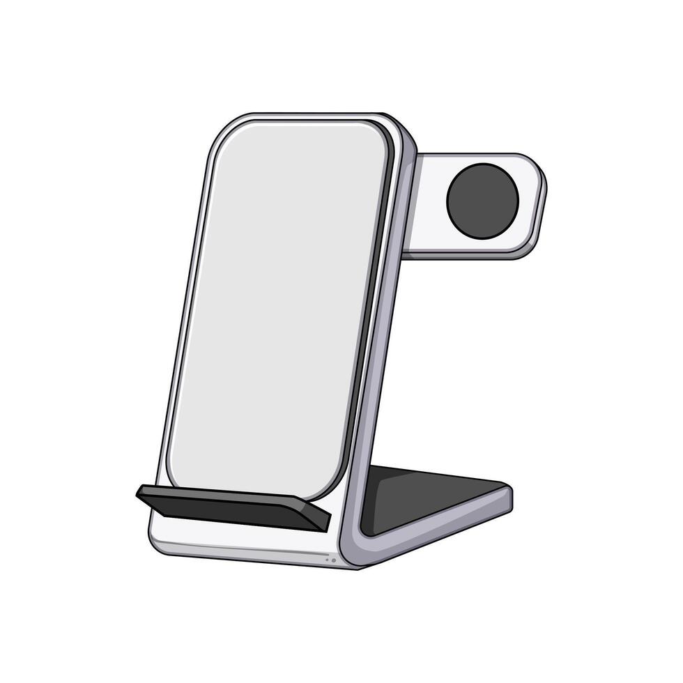 hub multi device charging station cartoo item n illustration vector