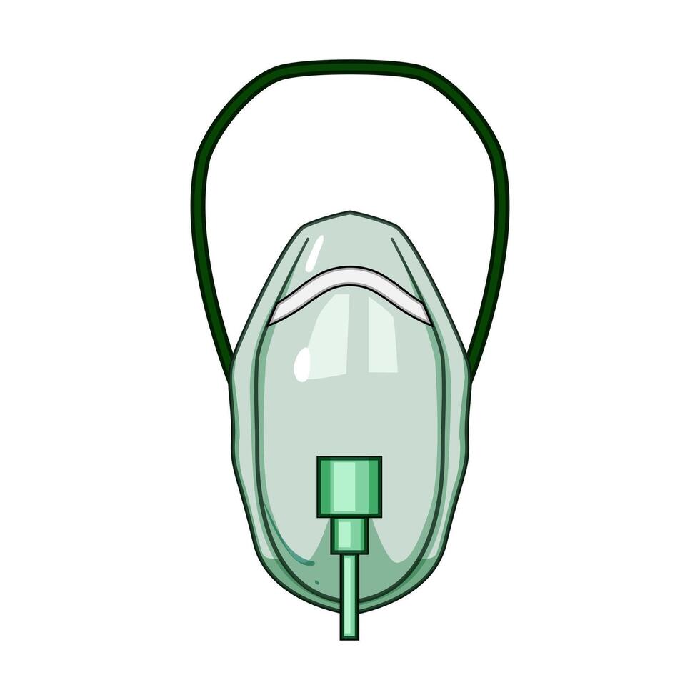 protection oxygen mask cartoon illustration item vector