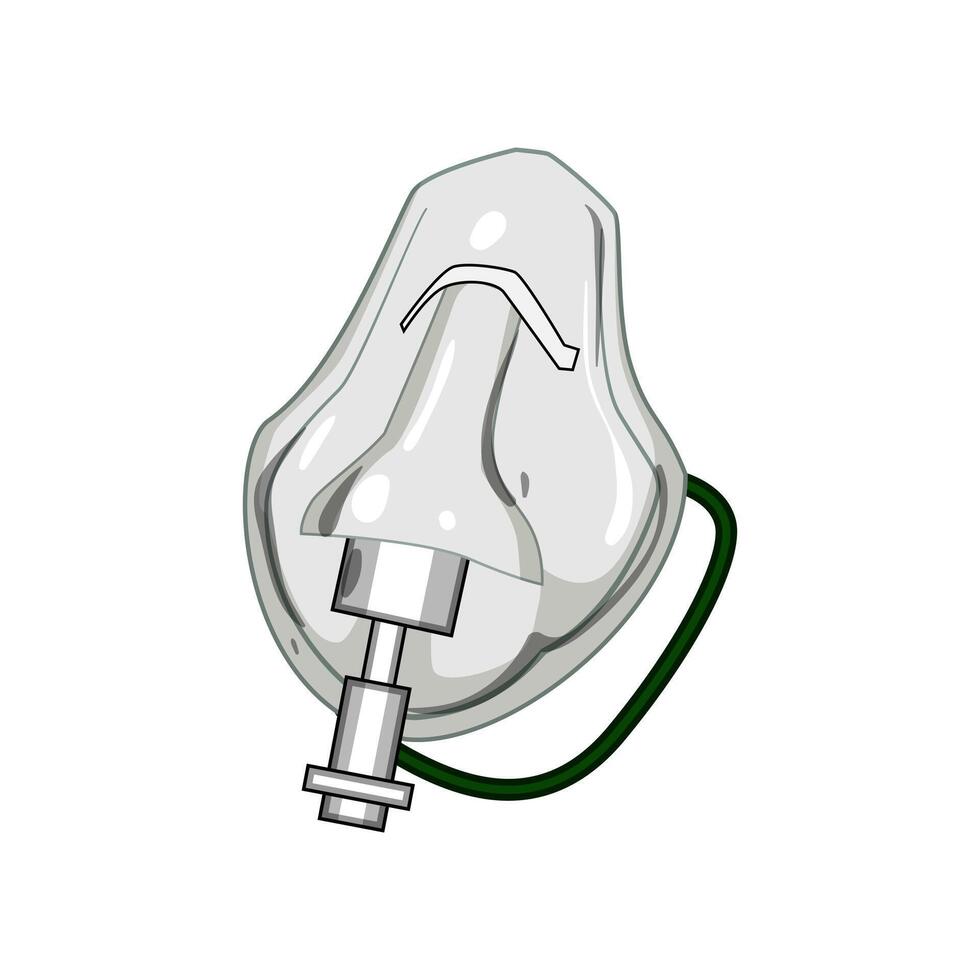 travel oxygen mask cartoon illustration vector