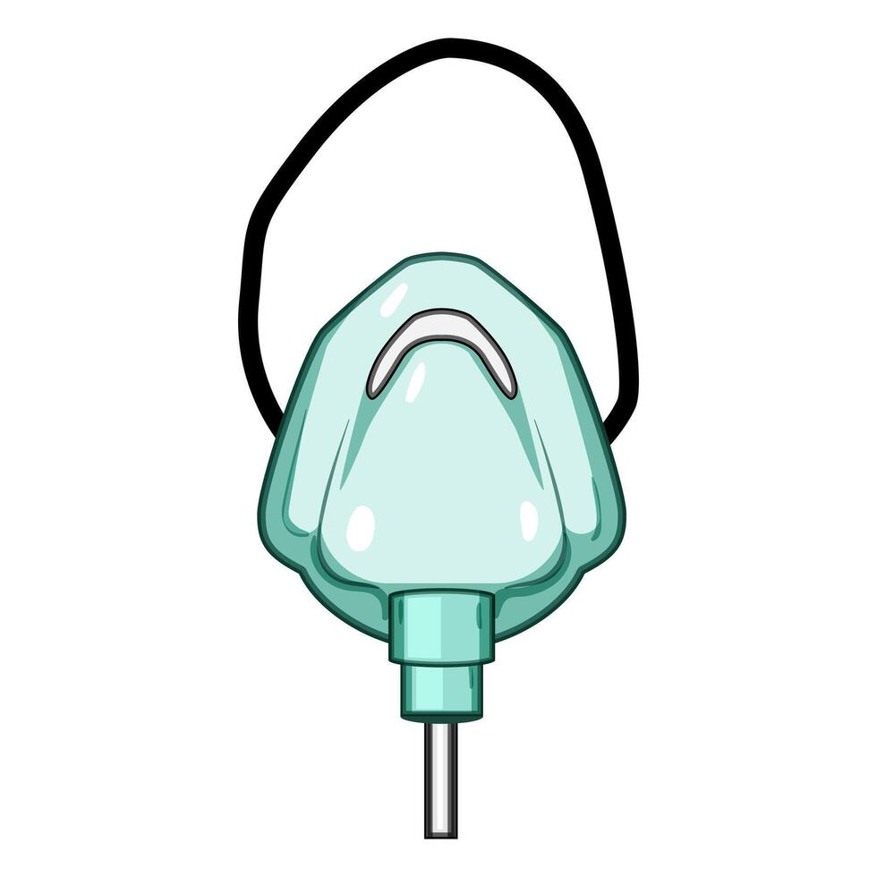 emergency oxygen mask item illustration vector