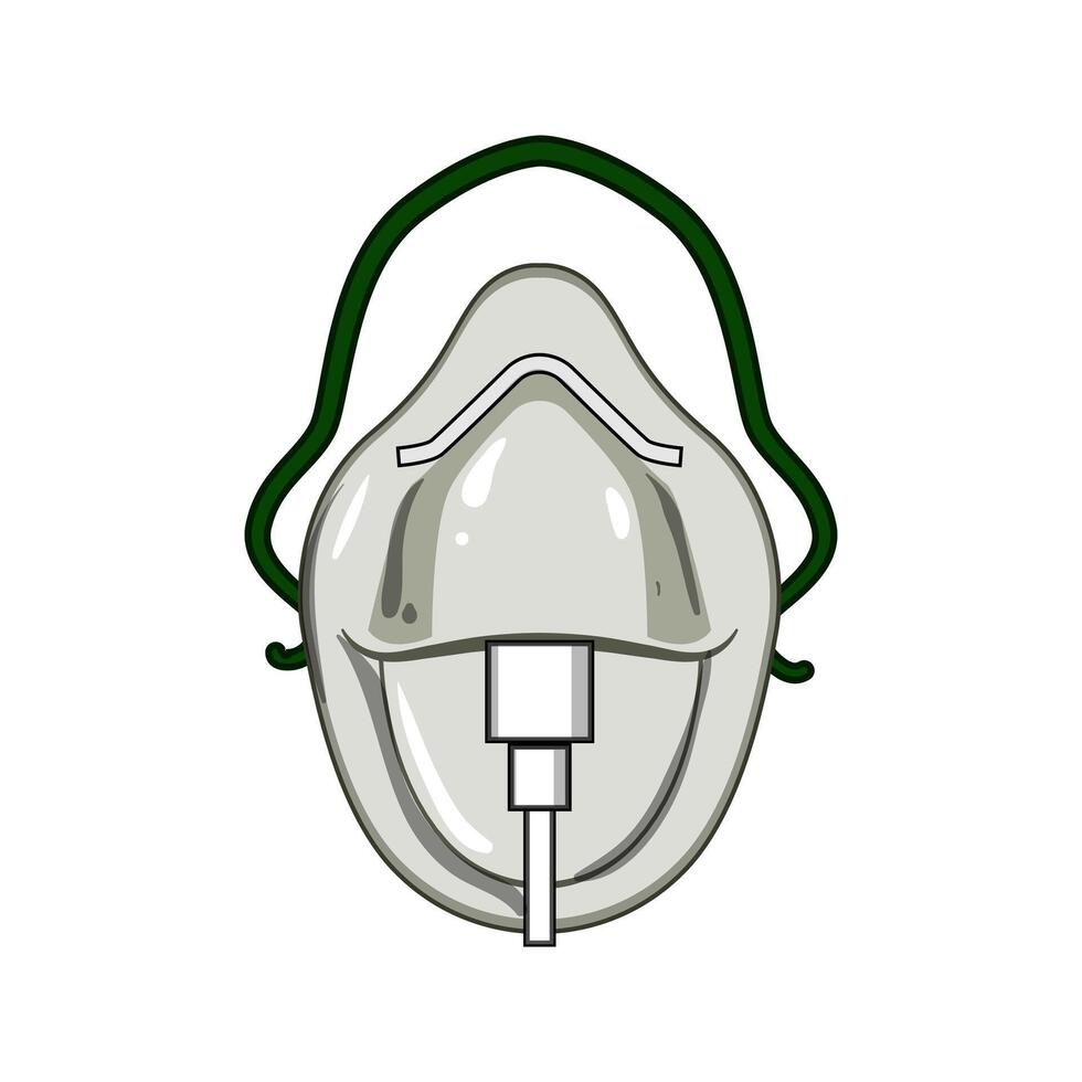 pressure oxygen mask cartoon illustration vector