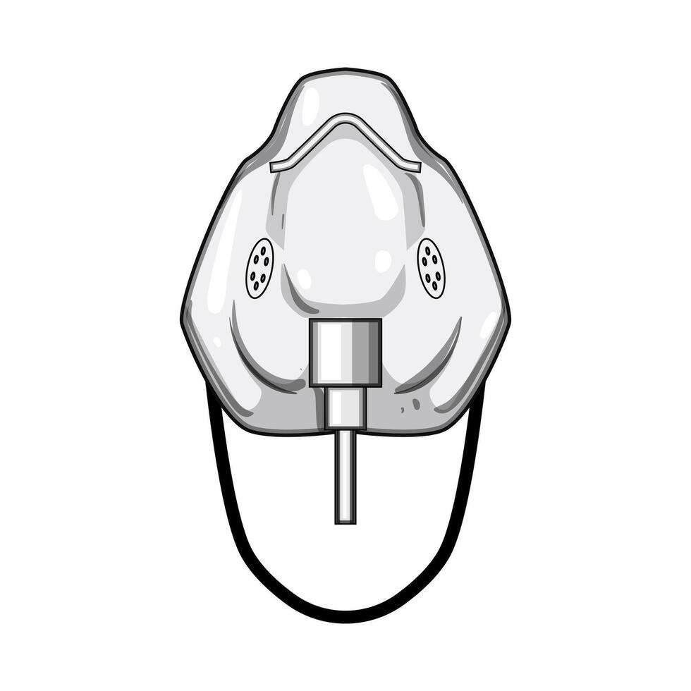 cabin oxygen mask cartoon illustration vector