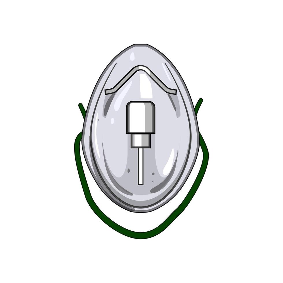 air oxygen mask cartoon illustration vector
