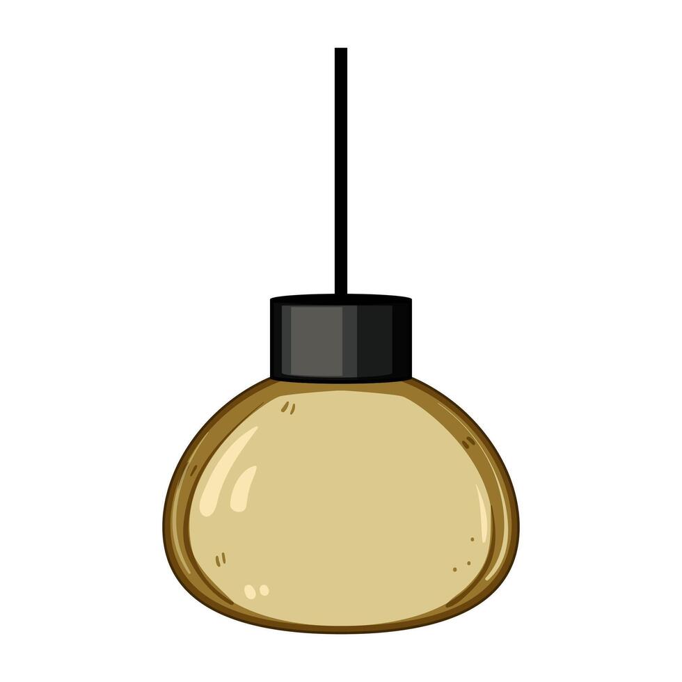 contemporary pendant lights cartoon illustration vector