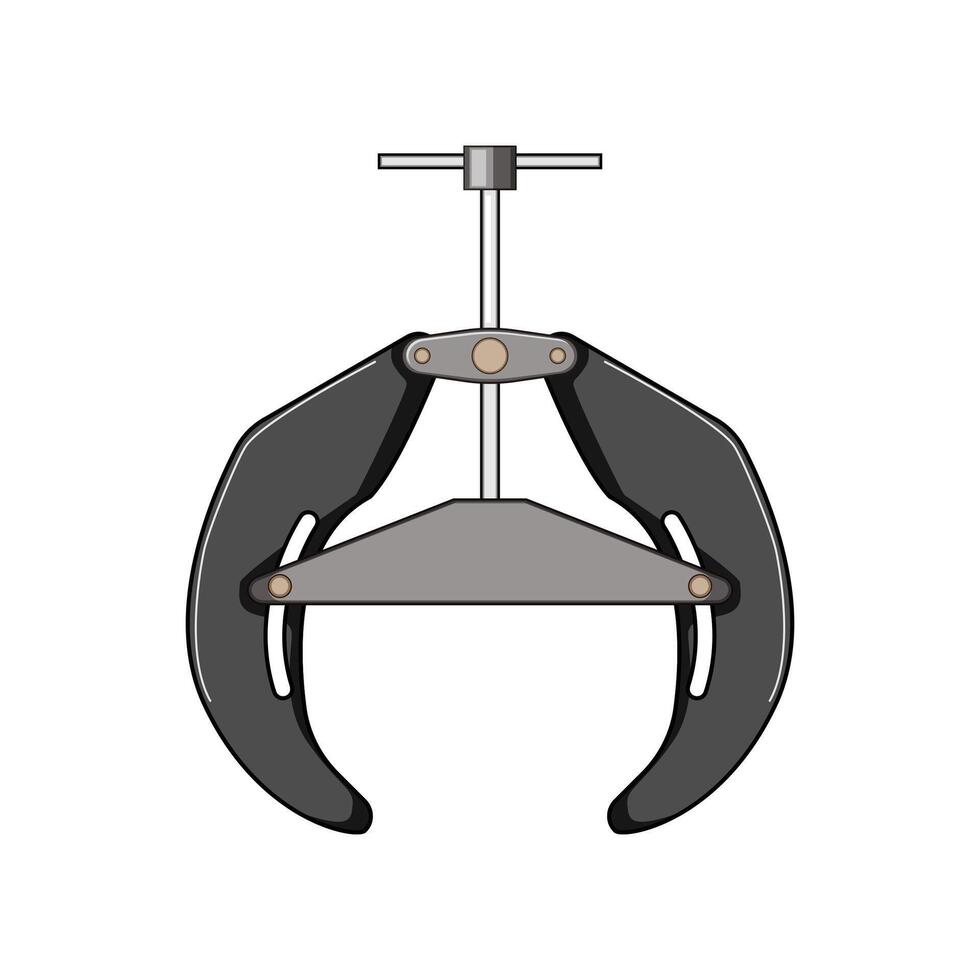 fastener pipe clamp cartoon illustration vector