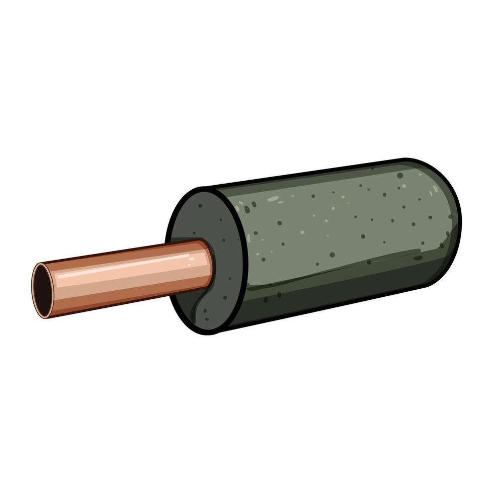 foam pipe insulation cartoon illustration item vector