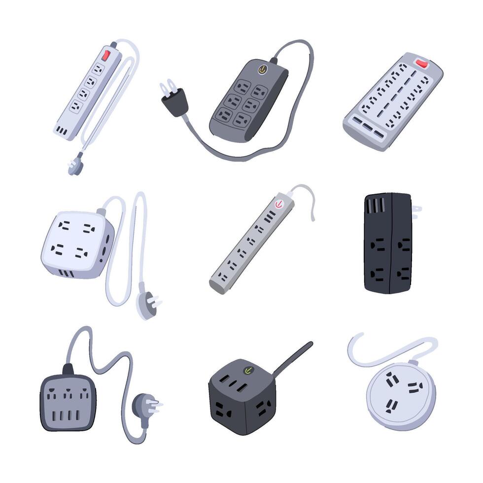 power strip smart set illustration vector