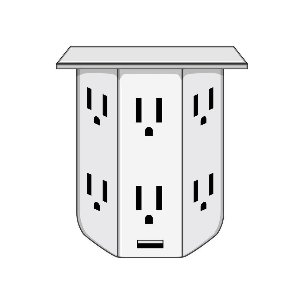 surge power strip smart cartoon item vector