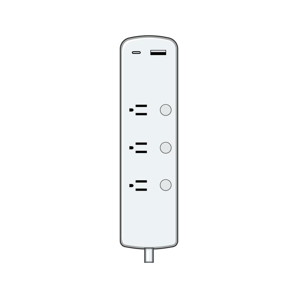 control power strip smart cartoon item vector