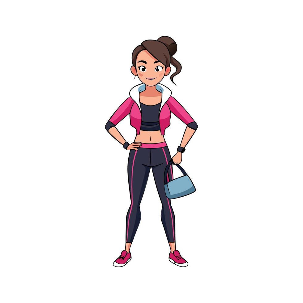 Contemporary Athletic Chic Model for Designs vector