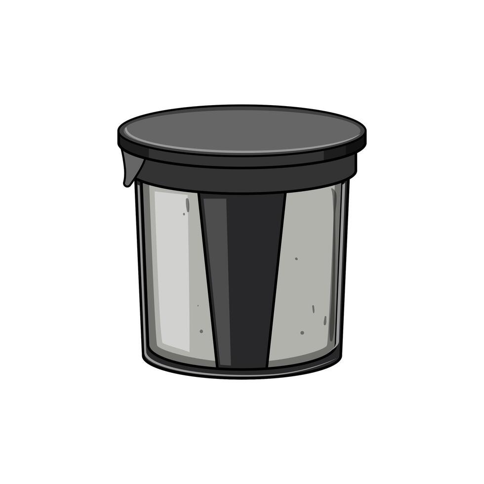 friendly reusable coffee filter item illustration vector