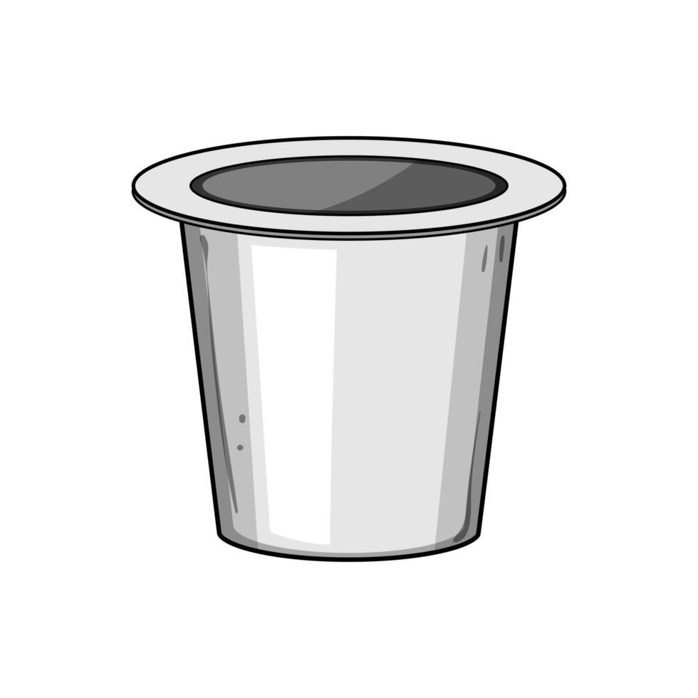 stainless reusable coffee filter cartoon illustration item vector