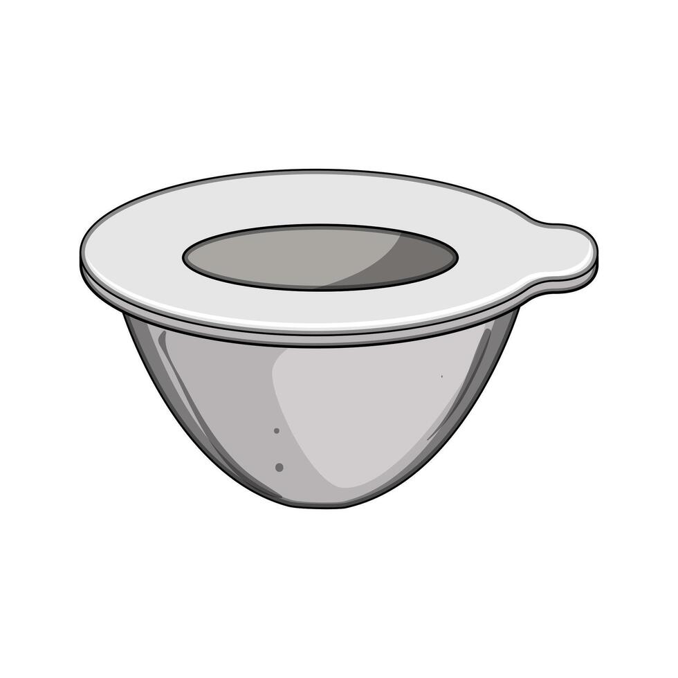mesh reusable coffee filter item cartoon illustration vector