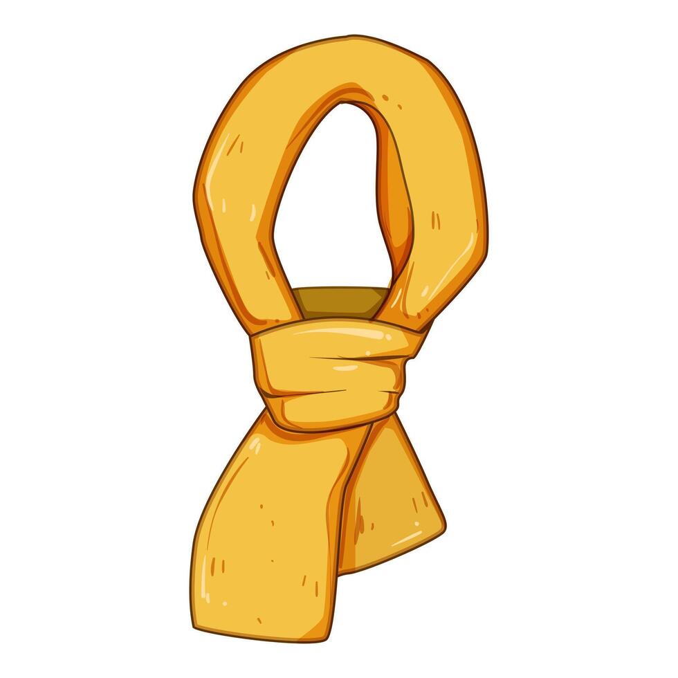 cozy scarf kid cartoon illustration vector