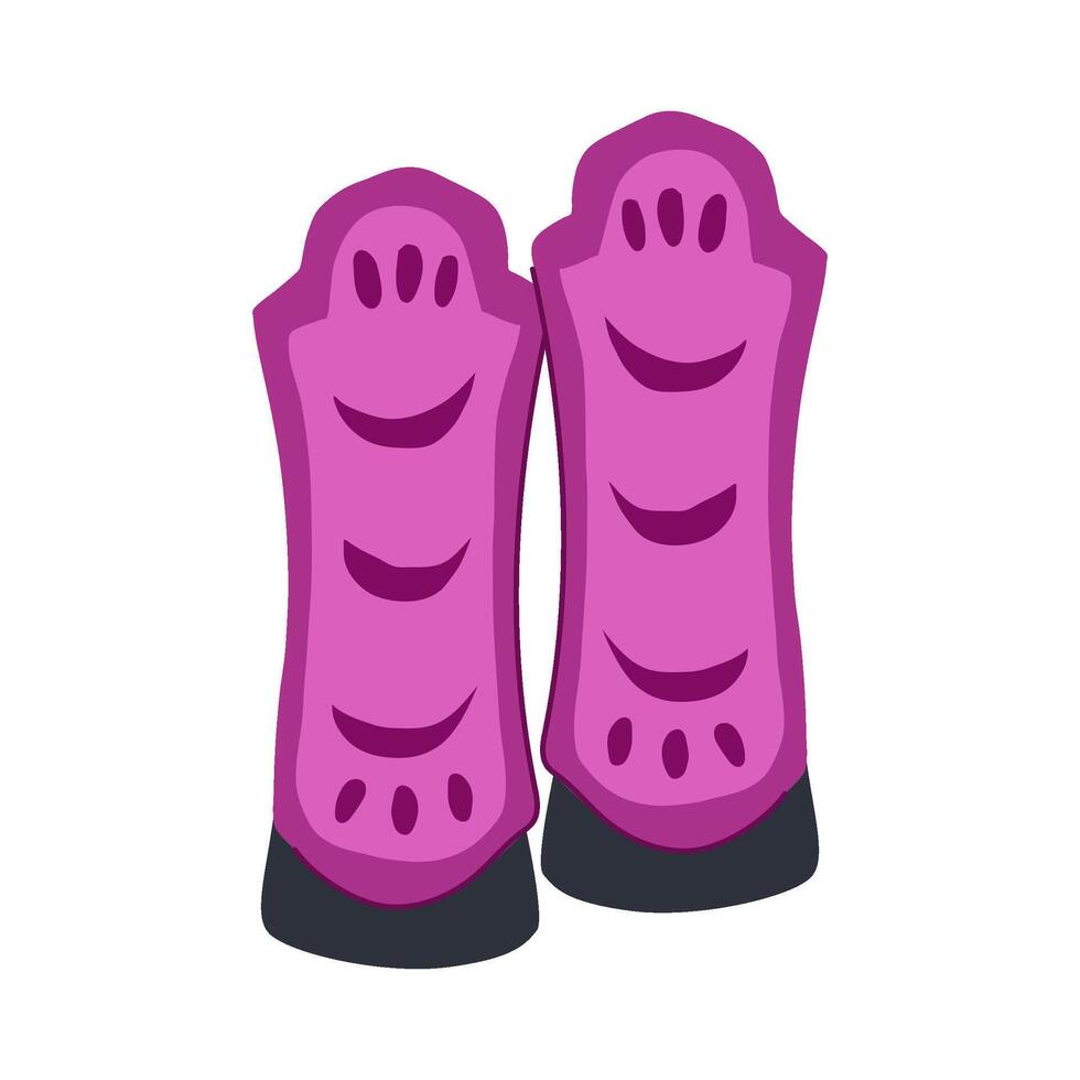training shin guards cartoon illustration vector