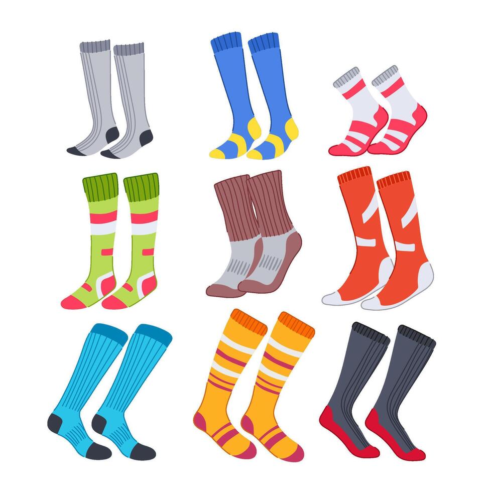 socks soccer set. cartoon illustration vector