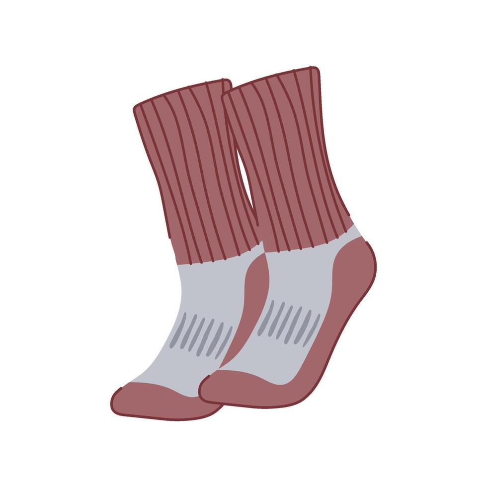 fuzzy socks soccer cartoon illustration vector