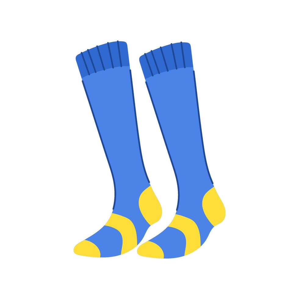 knit socks soccer cartoon illustration vector