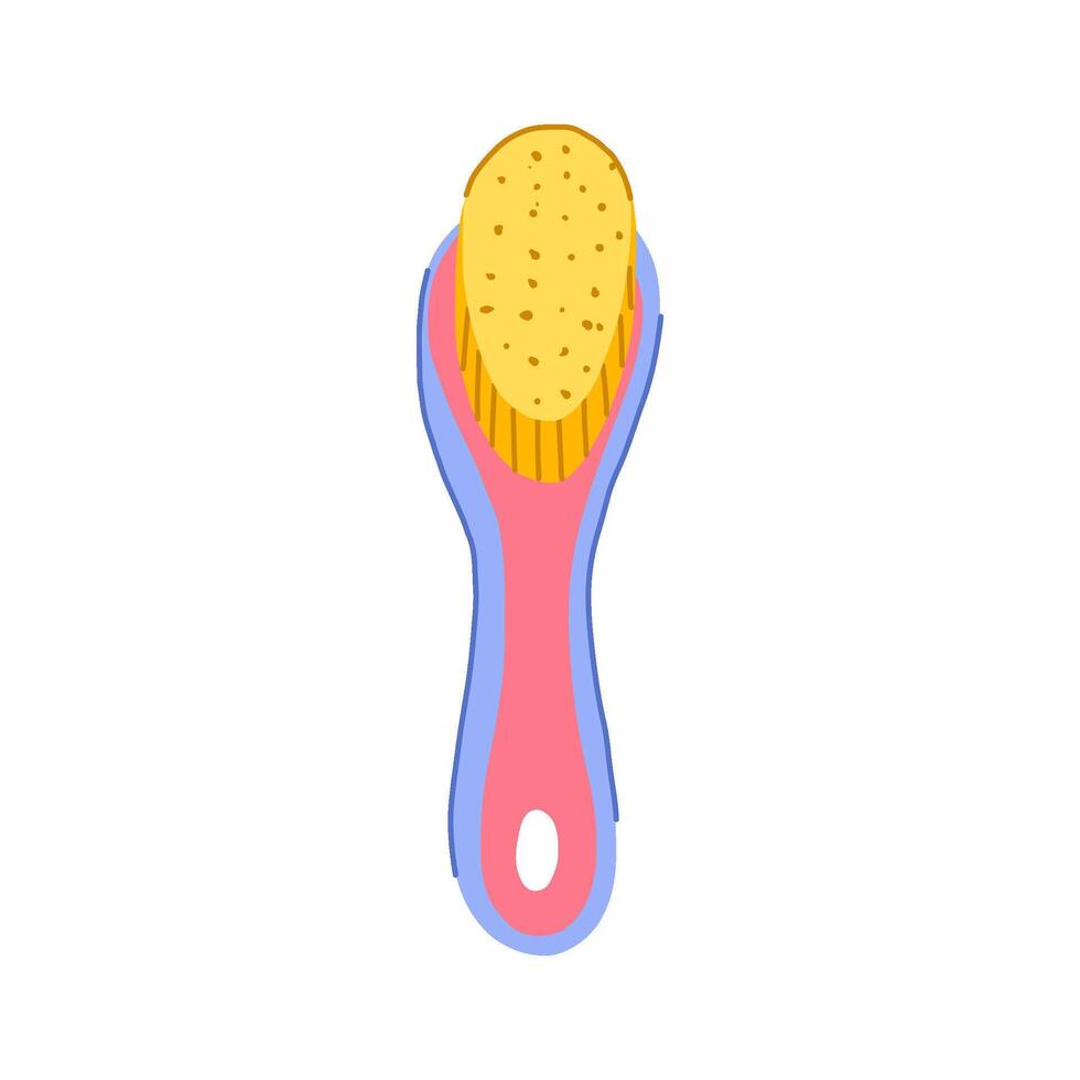 hair soft item baby brush cartoon illustration vector