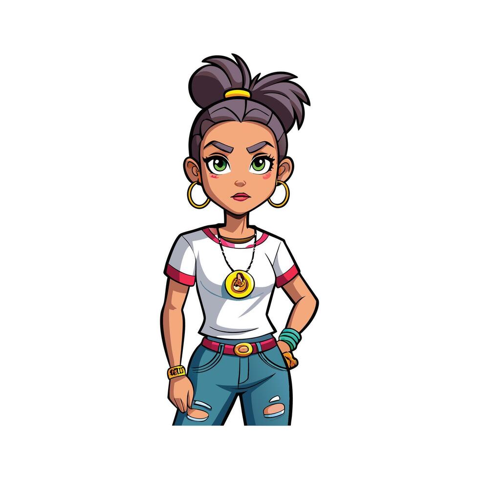 Charming Graphic Tee Fashion Model Design vector