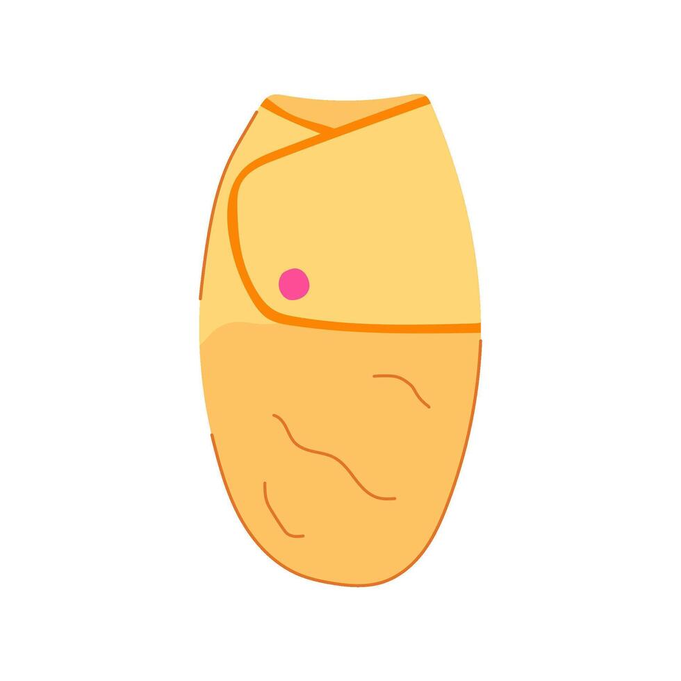 cozy swaddle wrap cartoon item illustration vector