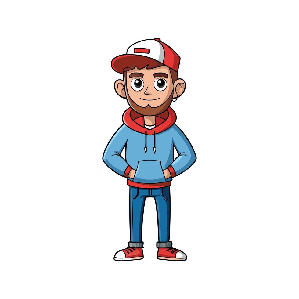 Casual Weekend Model Illustration. vector