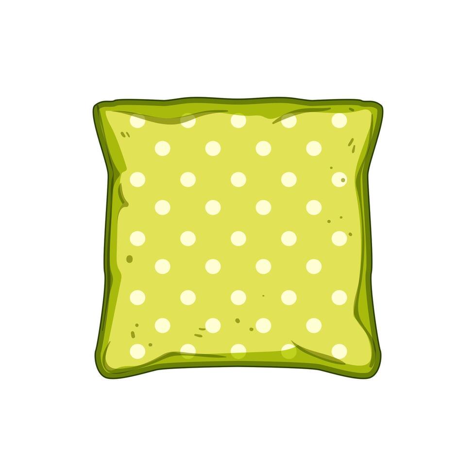 cushion throw pillows cartoon illustration vector