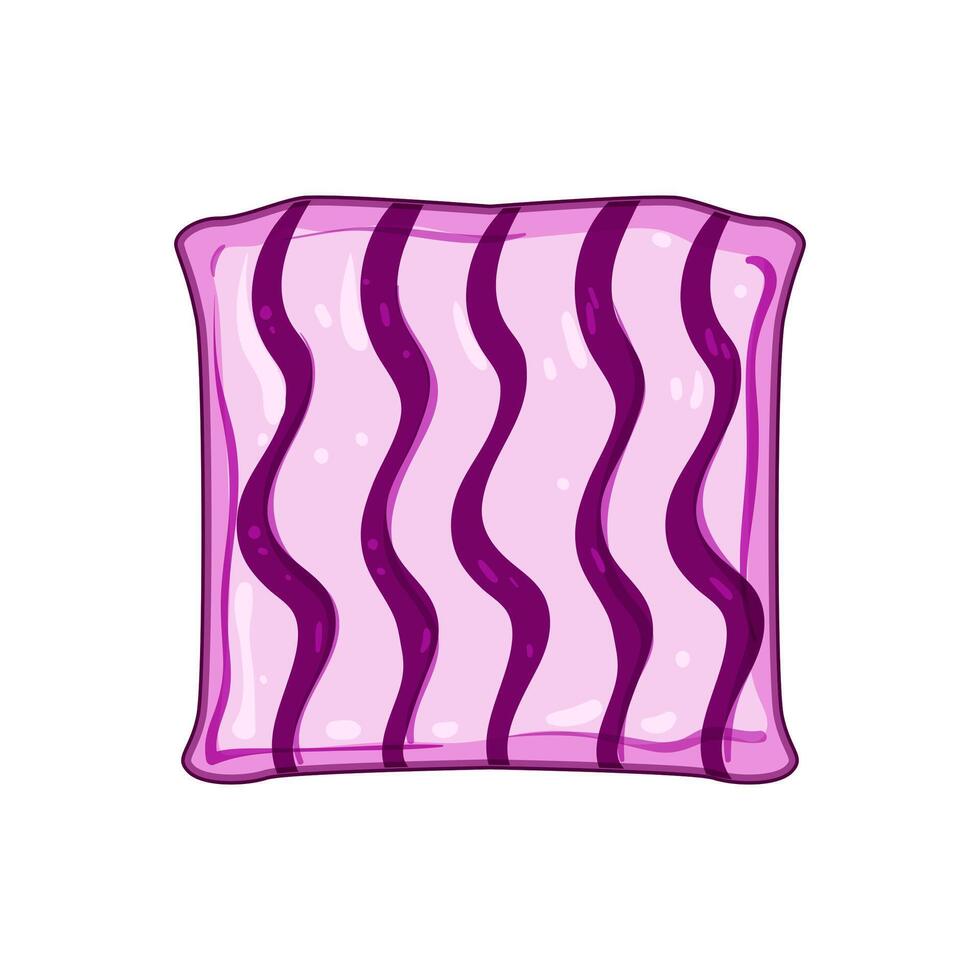 bed throw pillows cartoon illustration vector