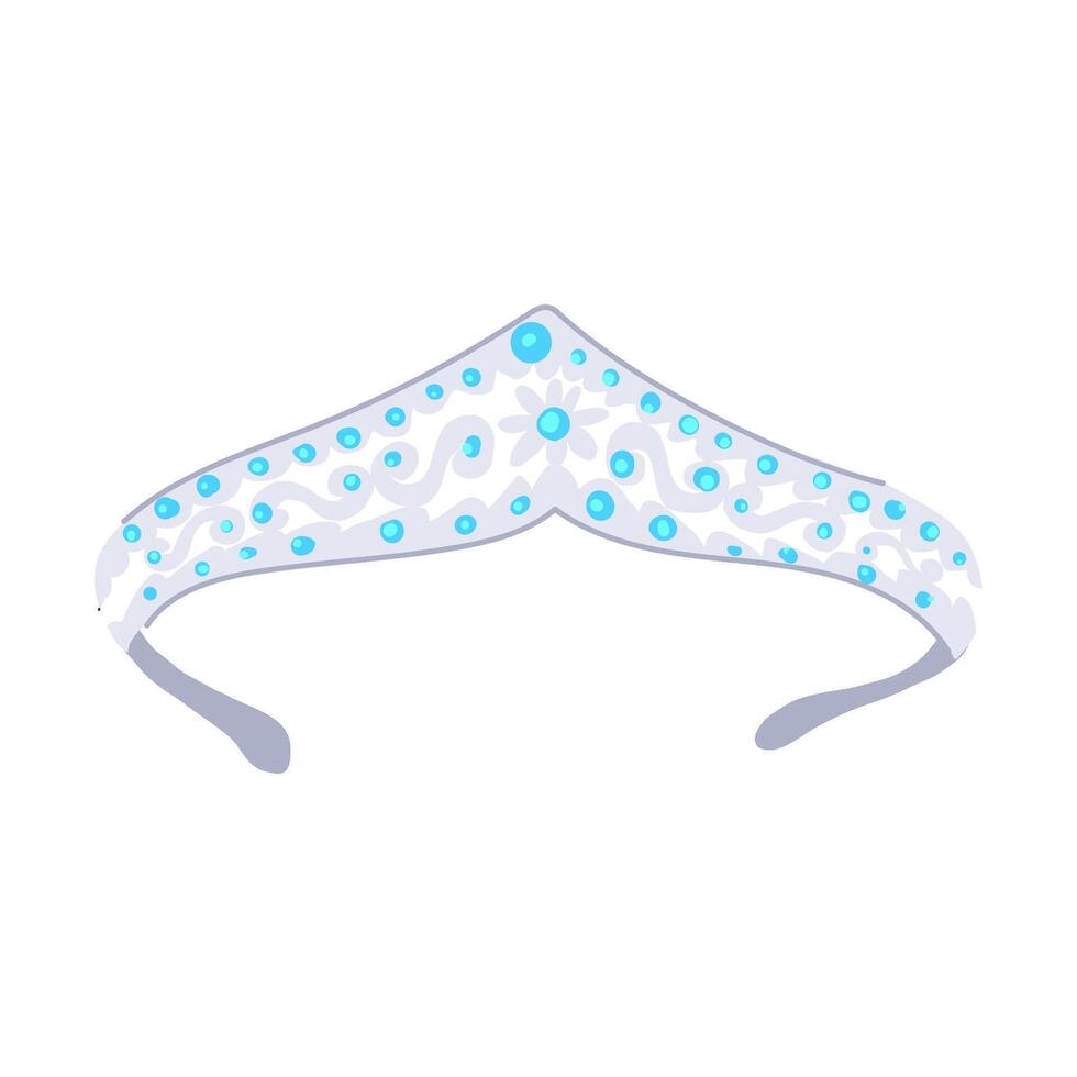 wedding tiara bridal cartoon illustration vector