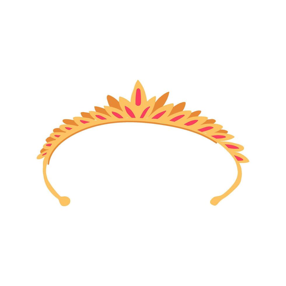 sparkle tiara bridal cartoon illustration 57609957 Vector