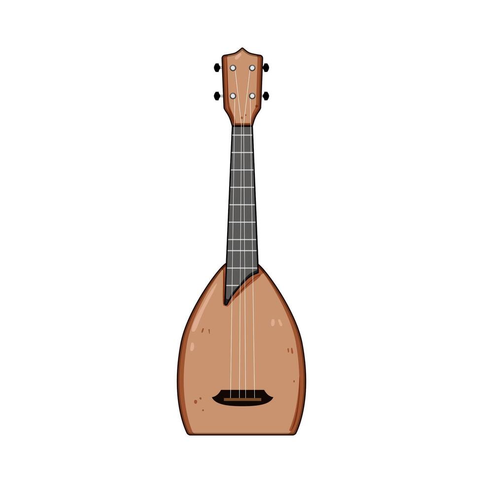 fretboard ukulele cartoon illustration vector