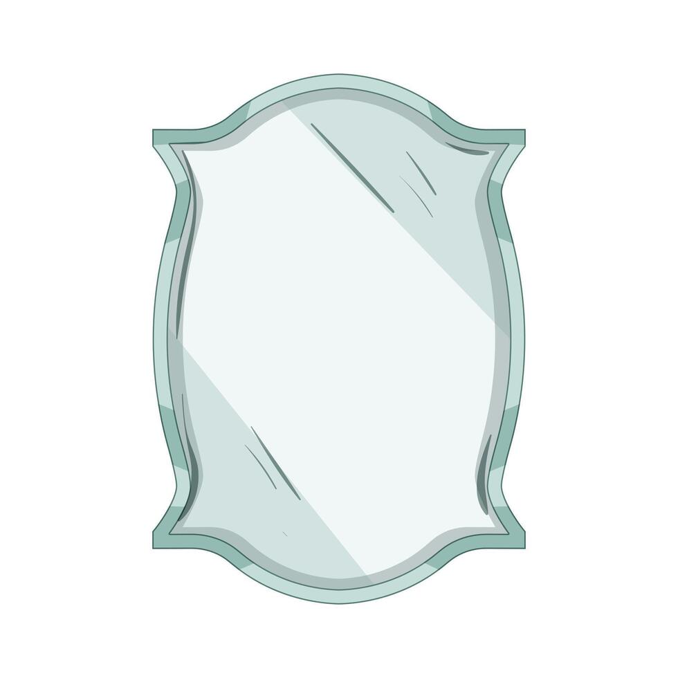 modern wall mirror cartoon illustration vector