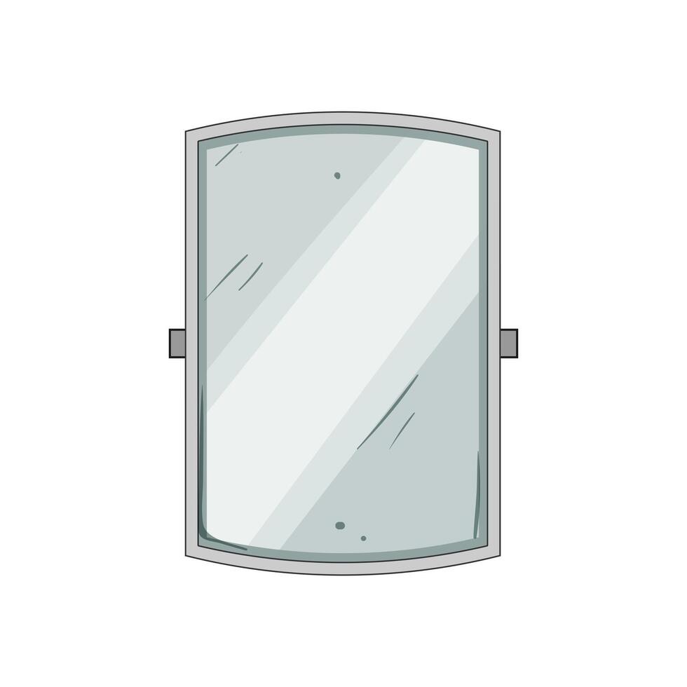 frame wall mirror cartoon illustration vector