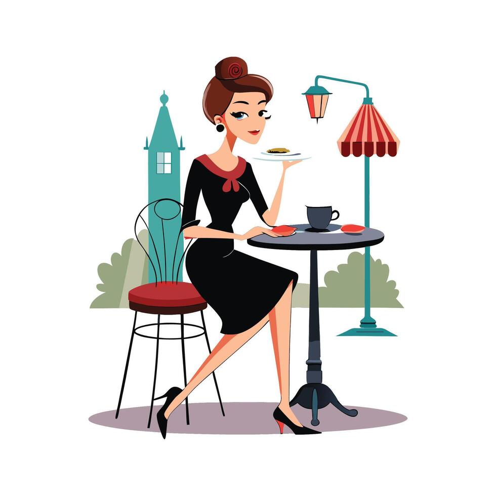 Parisian Cafe Model Design 3 vector