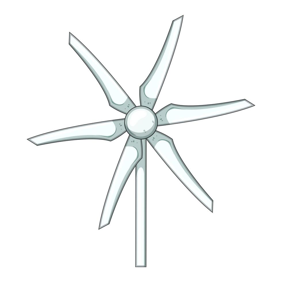 generator wind turbine home use cartoon illustration vector