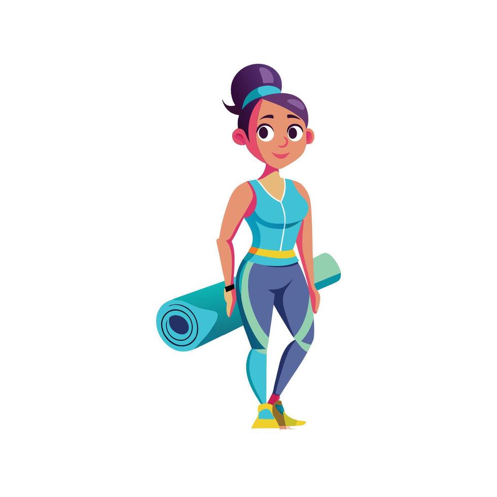Stylish Yoga Fashion Model Design 1 vector