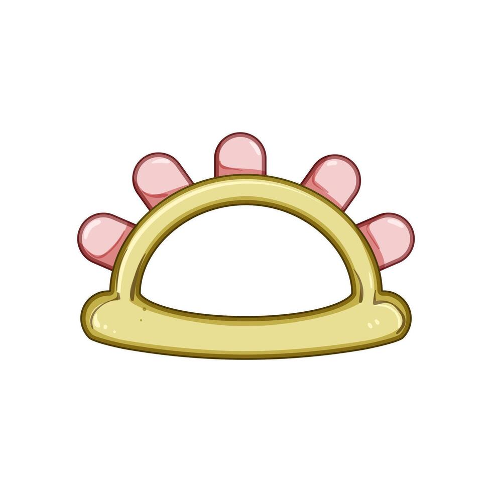 grasp baby rattle cartoon illustration vector