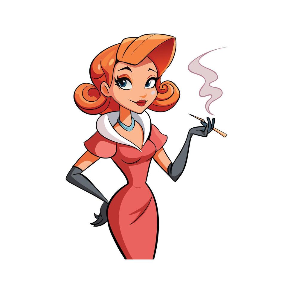 Charming Hollywood Model Design 1 vector