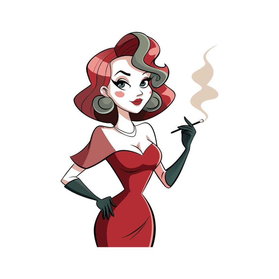 Stylish Hollywood Model Design vector