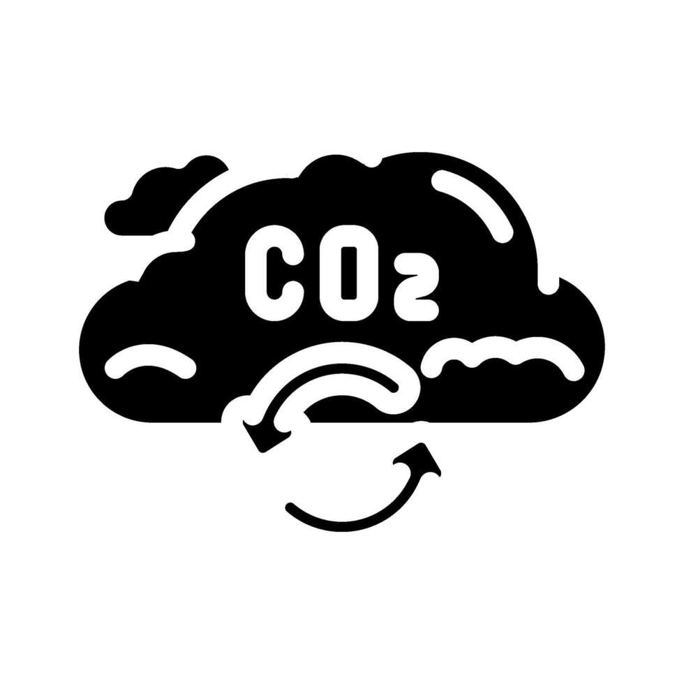 cycle carbon glyph icon illustration vector